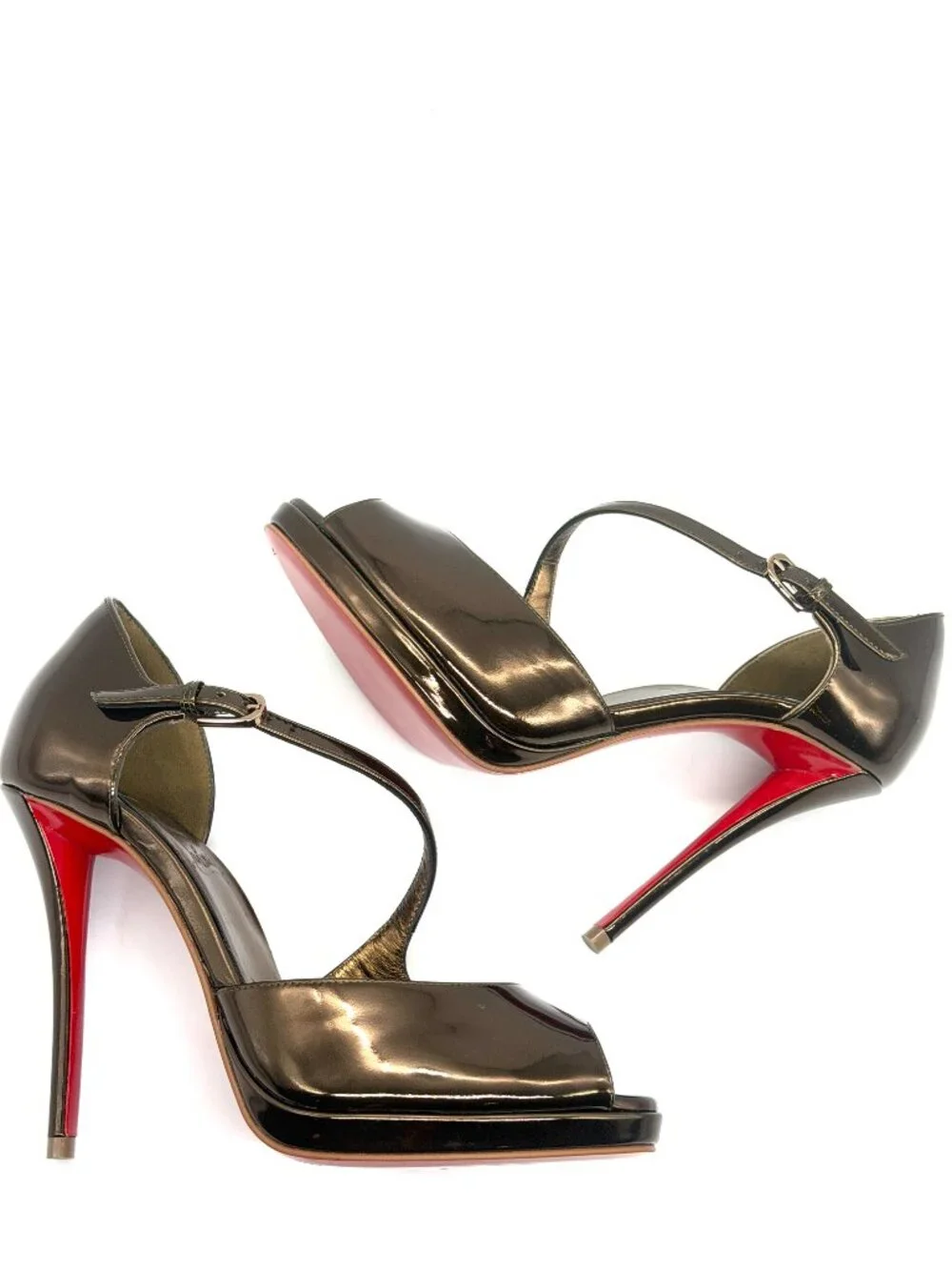 Christian Louboutin MISS ZIGOURATA ALTA.120 Cross Strap Pumps Heels Sandal